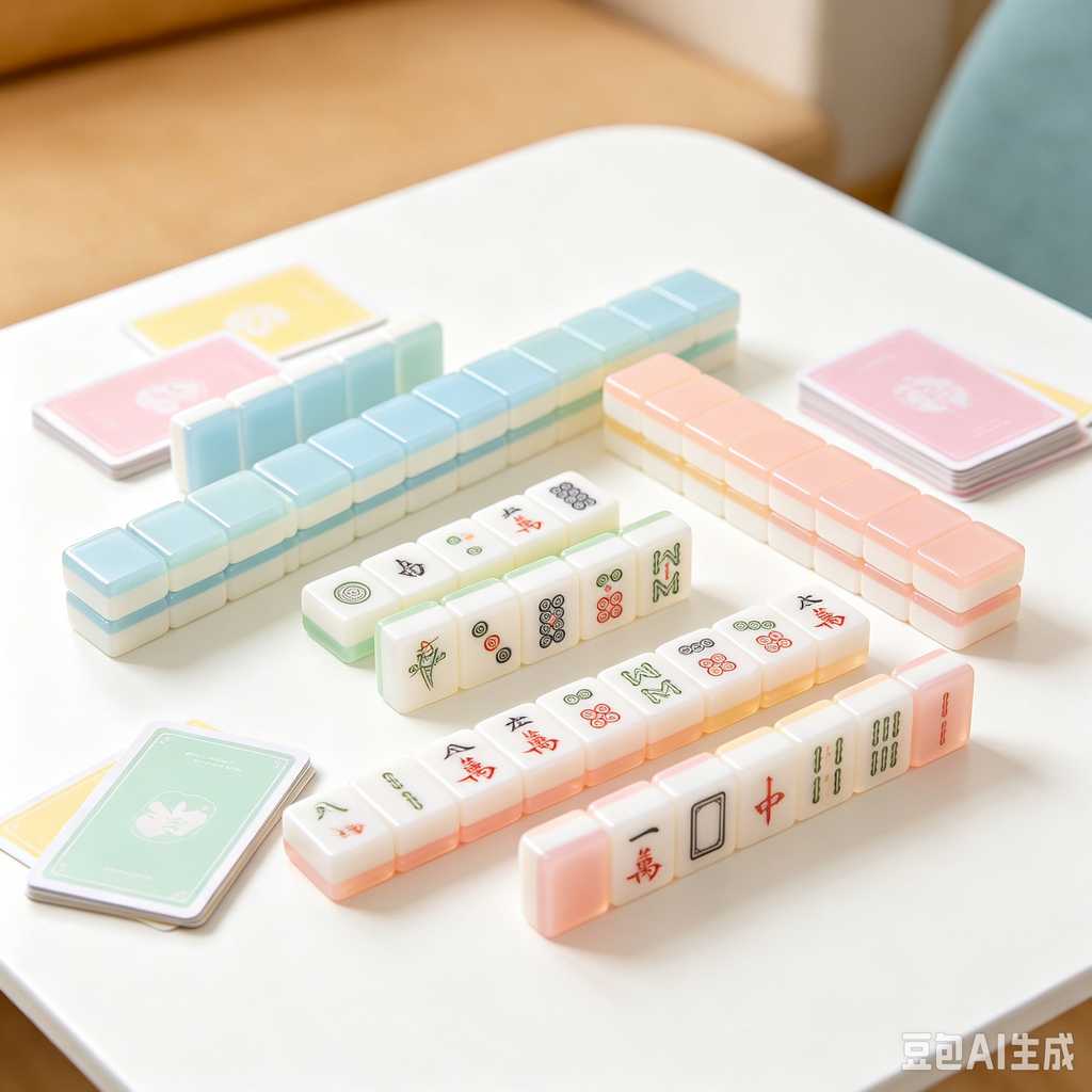 engraved texture mahjong tiles
